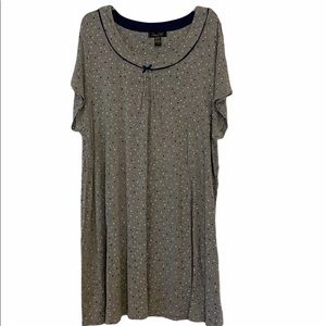 Rene Rolfe Gray with Colored Polka Dots Night Gown